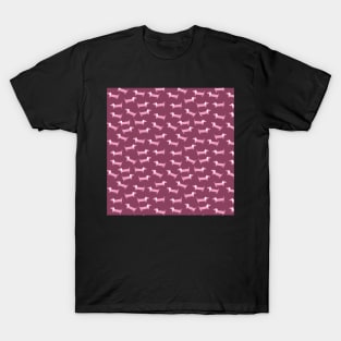 Pinky dachshunds pattern T-Shirt